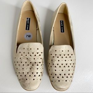 Black River Stella Gold Dust Perforated Loafer 7W
